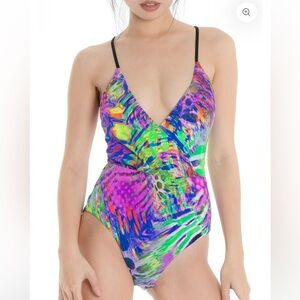 NWT Wet Swimwear Isla De Ibiza Elsa One-Piece Swimsuit
NEON-MULTI